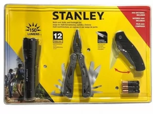 Stanley, Multitool Multinarzędzie 12W1 +Nóż Składany +Latarka - Kombinerki i obcęgi - miniaturka - grafika 1