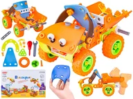 Modele do sklejania - Zestaw majsterkowicza AUTO BOLID klocki śruby do skręcania kreatywne 5w1 - miniaturka - grafika 1