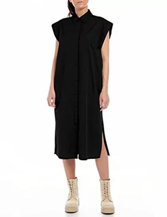 Sukienki - Replay Sukienka damska W9010, 098 czarna, XS, 098 BLACK, XS - grafika 1