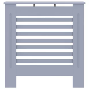Osłona na kaloryfer, MDF, szara, 78 cm - Akcesoria grzewcze - miniaturka - grafika 4