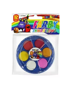 Titanum Farby akwarelowe 12 kolorów FUN&JOY w pudełku - Przybory szkolne - miniaturka - grafika 1