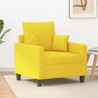 Krzesełka i taborety dla dzieci - ﻿Fotel, jasnożółty, 60 cm, obity tkaniną - miniaturka - grafika 1