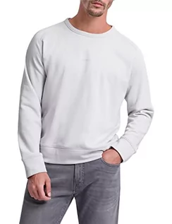 Bluzy męskie - Pierre Cardin Męska bluza z okrągłym dekoltem, jasnoszara, XXL - grafika 1