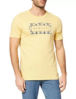 Koszulki męskie - Hurley męskie T-shirty Palm to Grow PRM Tee Ss, żółty, l - grafika 1