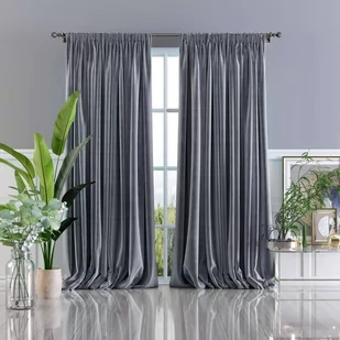 Zasłona Welur Esti Głębia Sztormu 135x250cm 135 x 250[cm] - Zasłony - miniaturka - grafika 1