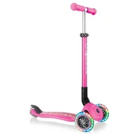 Hulajnogi - Hulajnoga 3-kołowa Globber Primo Foldable Lights 434-110 Neon Pink - Flowers - miniaturka - grafika 1