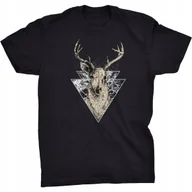 Koszulki męskie - Jeleń Koszulka Czaszka Deer Black Metal Goth - miniaturka - grafika 1
