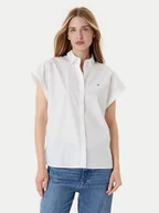 Koszule damskie - Tommy Hilfiger Koszula WW0WW45897 Biały Relaxed Fit - miniaturka - grafika 1