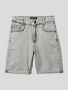 Spodnie i spodenki dla chłopców - Szorty jeansowe z efektem znoszenia - miniaturka - grafika 1