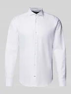 Koszule męskie - Koszula biznesowa o kroju slim fit z fakturowanym wzorem - miniaturka - grafika 1