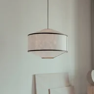 Lampy sufitowe - Lampa wisząca New Works Kite, Ø 65 cm, biały/czarny, 3-punktowa. - miniaturka - grafika 1