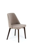 Krzesła - Flavio 1 krzesło tapicerowane beżowe nogi orzech - miniaturka - grafika 1