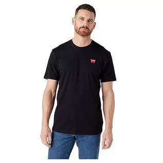 Koszulki męskie - Wrangler Męski t-shirt Sign Off Tee, czarny, XXL - grafika 1