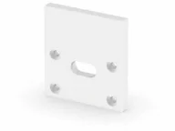 Taśmy LED - Zaślepka końcowa + śrubki do profilu LED P25-2 z otworem biały - miniaturka - grafika 1