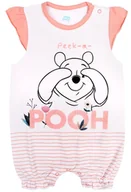 Rampersy - Biały, niemowlęcy rampers z motywem Kubusia Puchatka oraz brokatowymi wstakami 9-12 m 80 cm - miniaturka - grafika 1