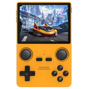 Powkiddy X35S Handheld Game Console 3 5-inch IPS Screen Open Source Linux System 16GB 64GB TF Card - Yellow - Konsole i gry retro - miniaturka - grafika 1
