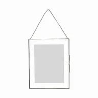 Ramki na zdjęcia - Hubsch Ramka na zdjęcia 41 x 51 cm czarna na łańcuszku 670304 - miniaturka - grafika 1
