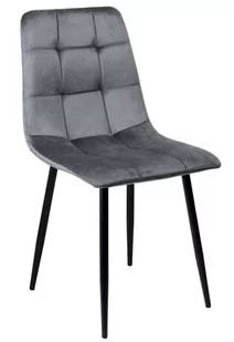 Krzesło aksamitne DENVER velvet Grafitowe - Krzesła - miniaturka - grafika 2