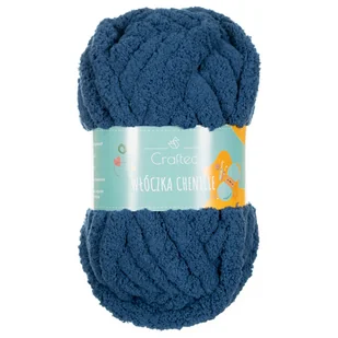 Włóczka do wyplatania szydełkowania gruba Chenille 20 mm granatowa #21 - Pasmanteria - miniaturka - grafika 1