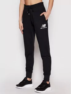 New Balance Spodnie dresowe Esse NBWP03530 Czarny Regular Fit - Spodnie sportowe damskie - miniaturka - grafika 1