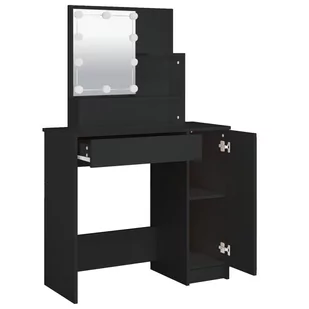 Toaletka z oświetleniem LED, czarna, 86,5x35x136 cm Lumarko! - Toaletki - miniaturka - grafika 9