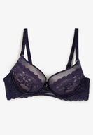 Biustonosze - Granatowy Biustonosz Push-Up z Koronką Alorive - Born2be - miniaturka - grafika 1