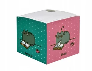 Pusheen karteczki kostka klejona na biurko 6x6cm - Etykiety samoprzylepne i bloki etykiet - miniaturka - grafika 1