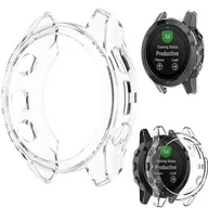 Akcesoria do smartwatchy - Silikonowe Ochronne Etui Do Garmin Fenix 7S Case Nakładka Obudowa Pokrowiec Bezbarwny - miniaturka - grafika 1