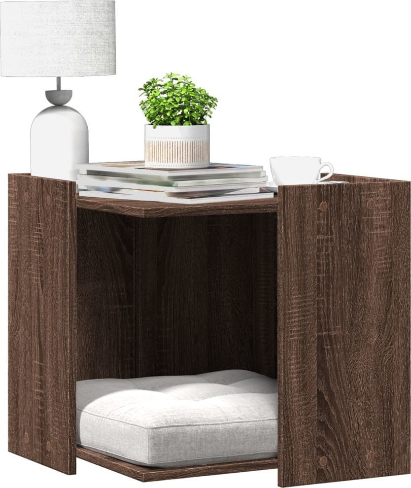 vidaXL vidaXL Szafka na kuwetę, brązowy dąb, 53x53x51 cm
