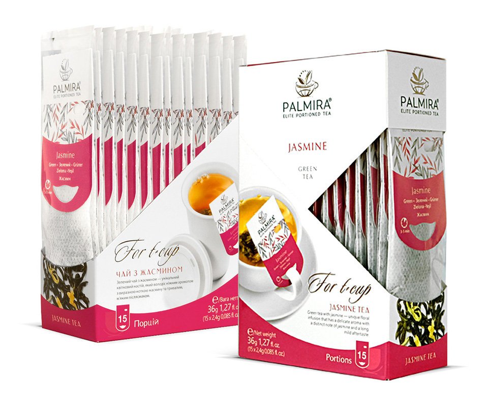 Palmira Jasmine – luksusowa zielona herbata liściasta w saszetkach z kwiatami jaśminu