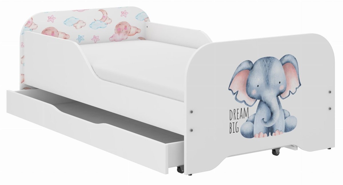 Łóżko dziecięce MIKI 160x80 SŁONIK SAFARI
