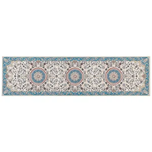 Dywan 80 x 300 cm beżowo-niebieski GORDES - Dywany - miniaturka - grafika 1