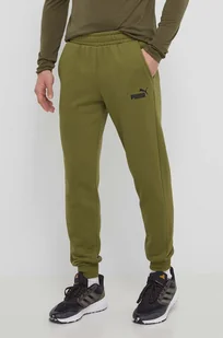 Puma spodnie dresowe kolor zielony z nadrukiem - Spodnie męskie - miniaturka - grafika 1