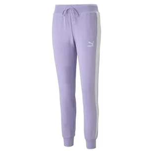 Damskie Spodnie PUMA ICONIC T7 TRACK PANTS TR CL (S) 53008325 – Fioletowy - Spodnie damskie - miniaturka - grafika 1