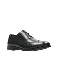 Półbuty męskie - Edward Walk H [Black Leather] - rozmiar 45 - miniaturka - grafika 1