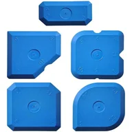 Myjki do okien - Zestaw 5 niebieskich wygładzaczy spoin - wygładzacz np. do spoin silikonowych i akrylowych - miniaturka - grafika 1