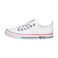 Trampki damskie - Białe trampki damskie ze skóry eko BIG STAR KK274095 - miniaturka - grafika 1