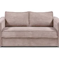 Sofy i kanapy - Kanapa 3-osobowa rozkładana typu express z różowego sztruksu - Miejsce do spania z szerokimi listewkami 140 cm - Materac 18 cm - LORETO - miniaturka - grafika 1