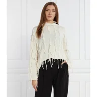 Swetry damskie - Liviana Conti Wełniany golf | Regular Fit - miniaturka - grafika 1