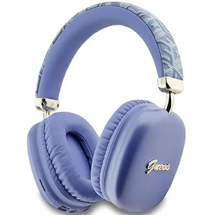 Guess słuchawki nauszne Bluetooth GUBHK1GCTCSU fioletowy/purple Gcube Metallic Script Logo - Słuchawki - miniaturka - grafika 1