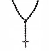 Naszyjniki - RÓŻANIEC NA SZYJĘ CZARNY UNISEX (C15/ROZ/41KOLOR) - miniaturka - grafika 1