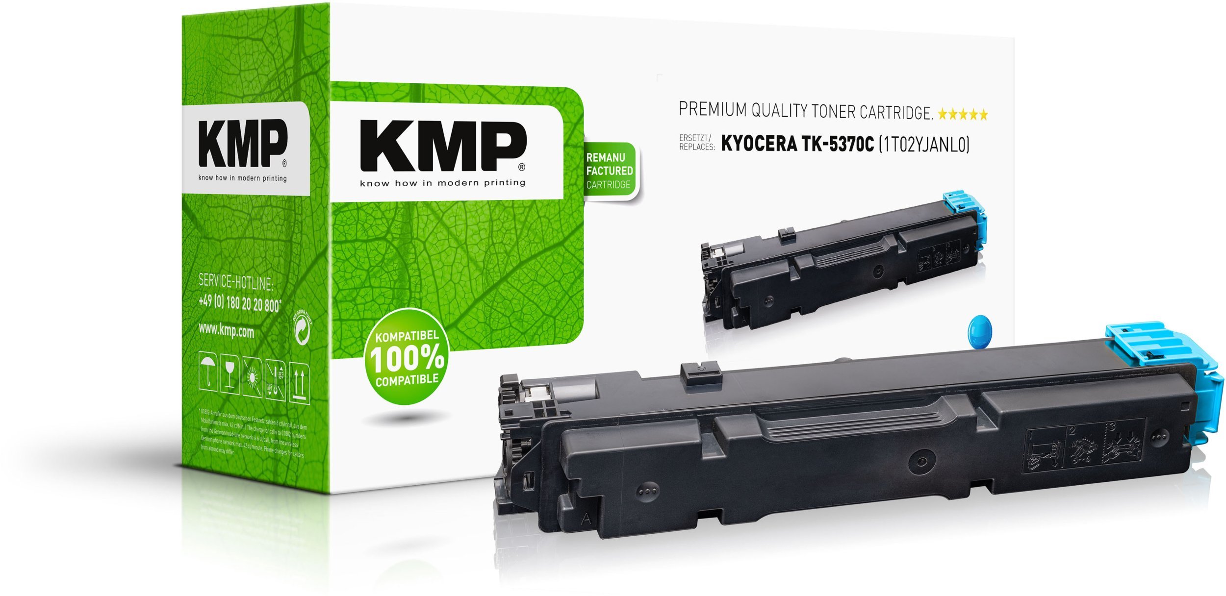 KMP Toner Kyocera TK-5370C PA3500/MA3500 Serie cyan 5000 S. remanufactured