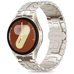 Pasek do SAMSUNG GALAXY WATCH 4 / 5 / 5 PRO / 6 / 7 / FE Tech-Protect Stainless Line Titanium srebrne - Akcesoria do smartwatchy - miniaturka - grafika 1