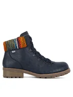 Botki damskie - Rieker Botki Z0445-14 Niebieski - miniaturka - grafika 1