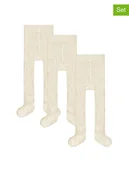 Rajstopy dziecięce - camano Rajstopy (3 pary) w kolorze kremowym - miniaturka - grafika 1