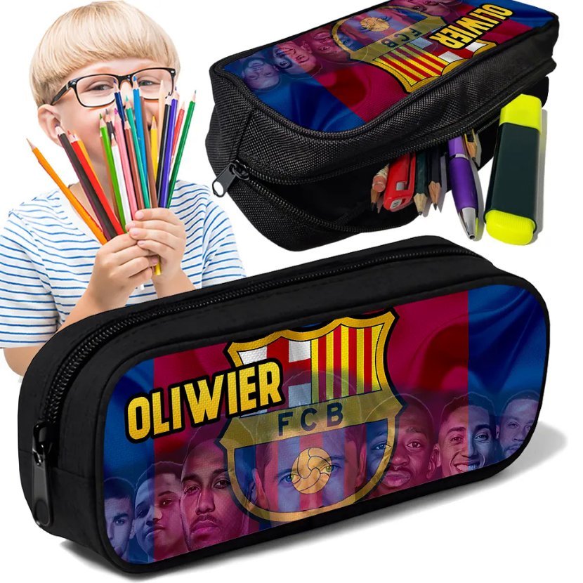 Piórnik personalizowany tuba FC BARCELONA BARCA nadruk imienia ksywki