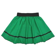 Sukienki i spódniczki dla dziewczynek - SPÓDNICZKA PONGEE CIEMNOZIELONA 34cm - miniaturka - grafika 1