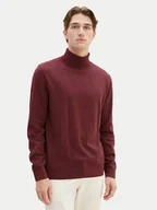 Swetry męskie - Tom Tailor Golf 1038202 Bordowy Regular Fit - miniaturka - grafika 1
