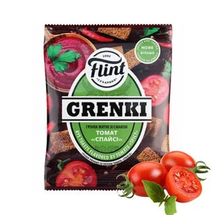 Grzanki Flint o smaku tomat spicy, 70 g - Krakersy - miniaturka - grafika 1