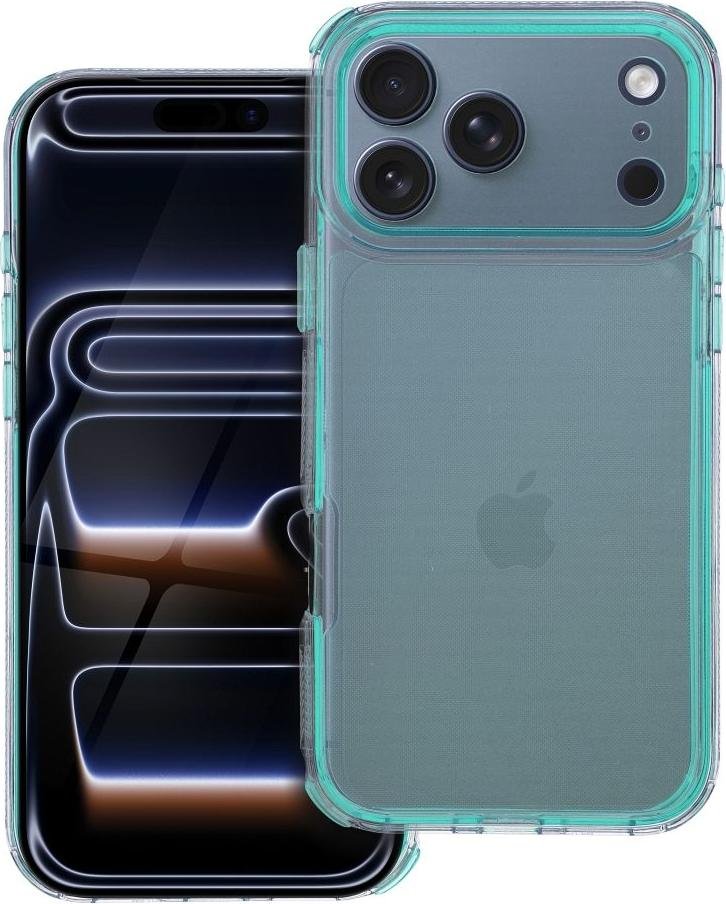 Etui na telefon komórkowy MATRIX CLEAR pasuje do IPHONE 17 Pro Max miętowy